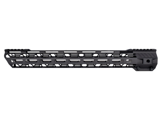 Super Light 17" Free Float M-LOK Handguard with Partial Top Rail, AR-10, LR 308. High Profile