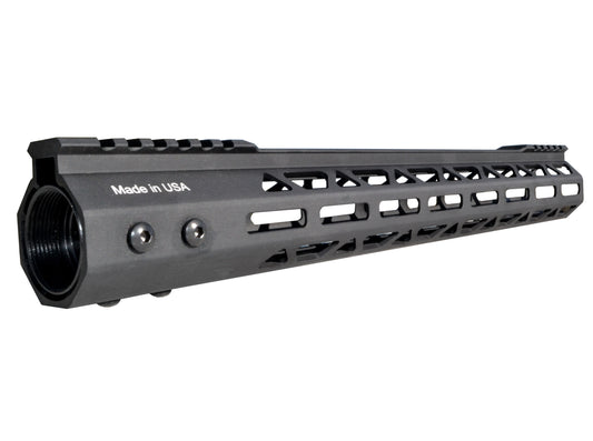 Super Light 15" Free Float M-LOK Handguard with Partial Top Rail, AR-15 .223/5.56.