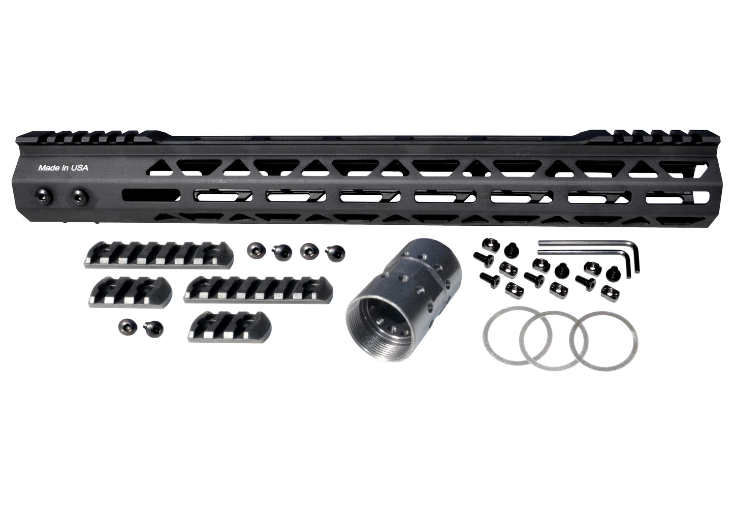 Super Light 15" Free Float M-LOK Handguard with Partial Top Rail, AR-15 .223/5.56.