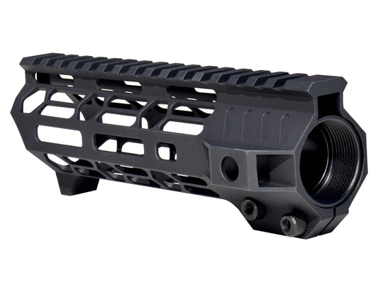 Presma Slim 7" M-LOK Free Float Shark Handguard for AR-15 223/5.56 and AR Pistols, with Integrated Fore-End Hand Stop
