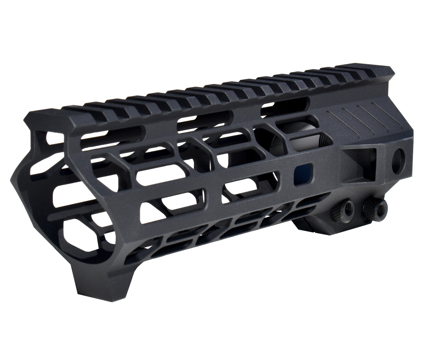 Presma Slim 7" M-LOK Free Float Shark Handguard for AR-15 223/5.56 and AR Pistols, with Integrated Fore-End Hand Stop