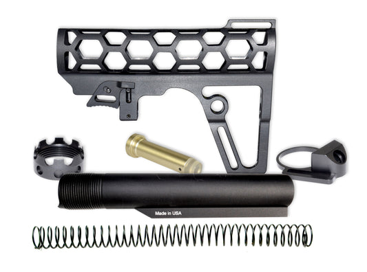 Complete Skeletonized Buttstock with Tube Parts Kit, Black