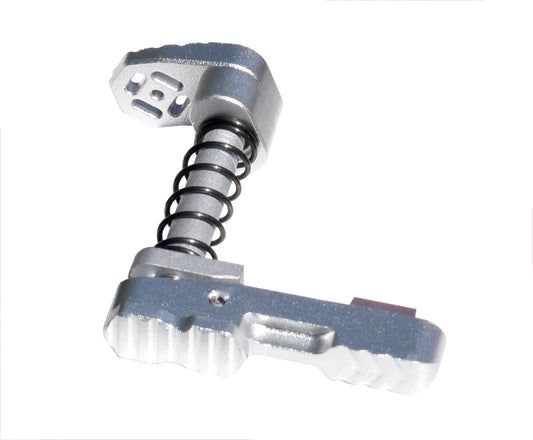 Presma Inc AR-15 Ambidextrous Extended Modular Magazine Release & Catch Button, Silver