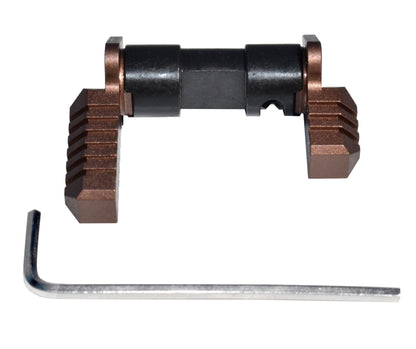 Kexuan AR Aluminum and Steel Ambidextrous Safety Selector Switch, Brown