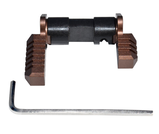 Kexuan AR Aluminum and Steel Ambidextrous Safety Selector Switch, Brown