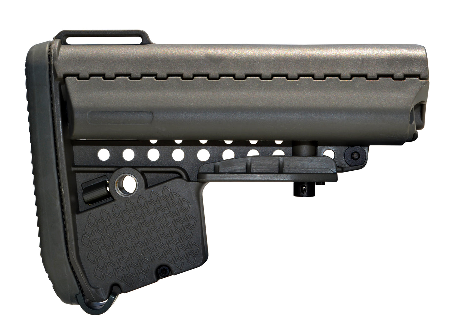 OD Green Buttstock with Recoil Pad and 2 Sided Storage, fits AR Mil Spec Adjustable Buffer Tubes