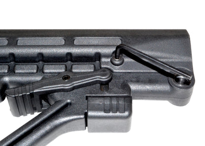 AR Adjustable Commercial Spec ButtStock, with Adjuster Lock and Removable Sling Swivel, Black