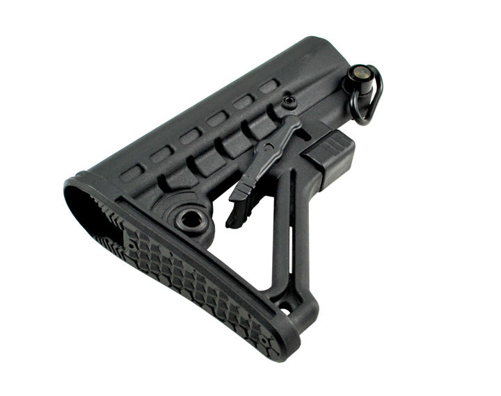 AR Adjustable Commercial Spec ButtStock, with Adjuster Lock and Removable Sling Swivel, Black