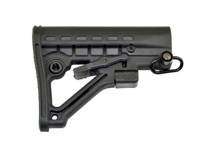 AR Adjustable Commercial Spec ButtStock, with Adjuster Lock and Removable Sling Swivel, Black