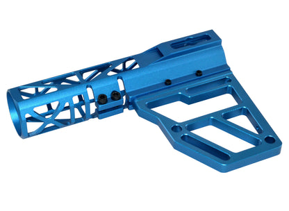 Presma Skeletonized Pistol Fixed Stock, Dark Blue Anodized Aluminum