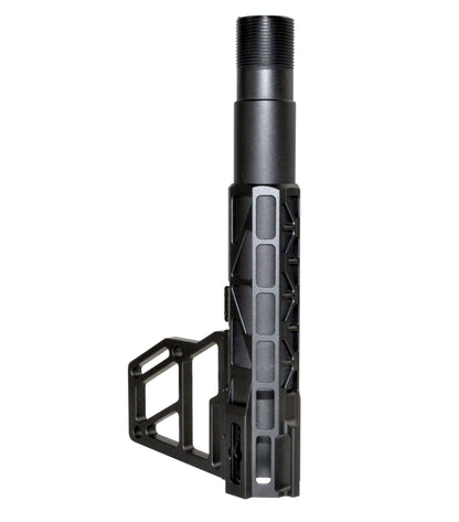 Presma Skeletonized Pistol Fixed Stock with Buffer Tube Kit, Black Anodized Aluminum