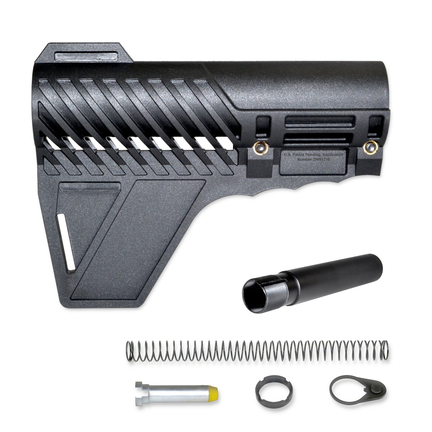 Fixed Stock Kit for Pistol AR-15, Complete Kit with CA compliant Locked Stock