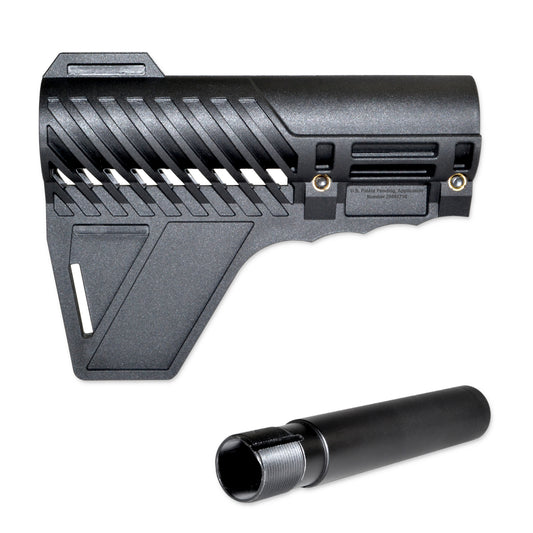 Presma Inc Fixed Stock for AR-15 Pistol, with 7.3" Pistol buffer tube
