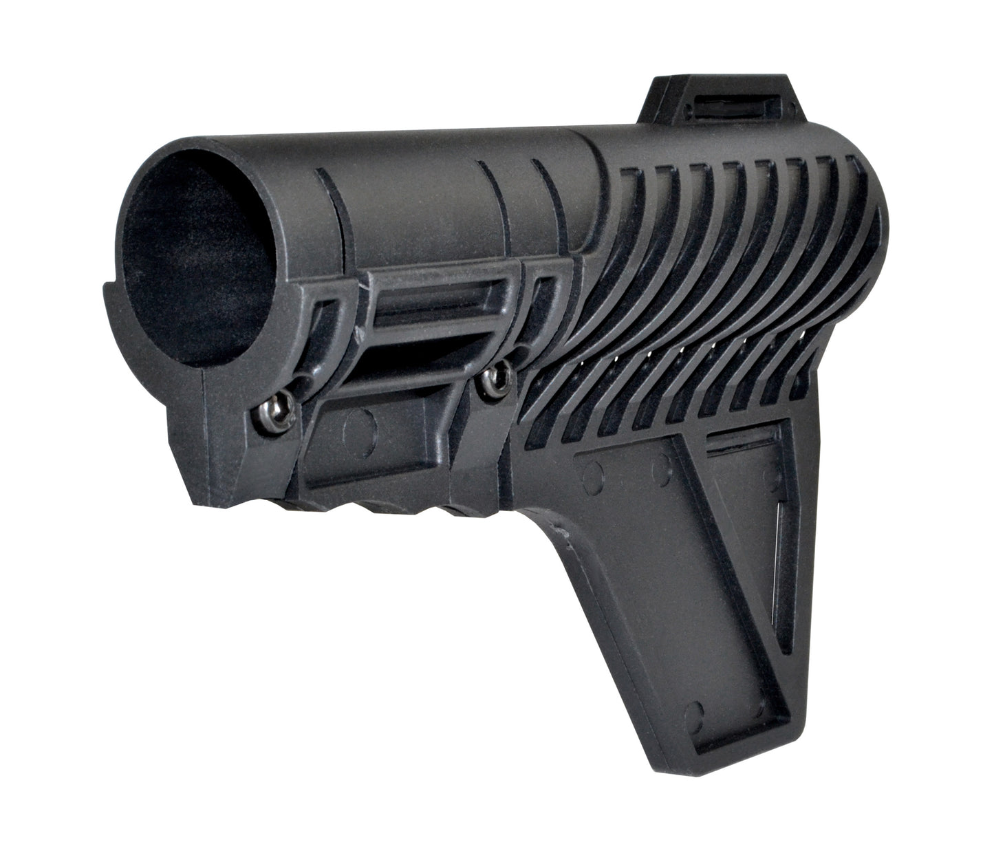 Presma Inc's Patented Fixed Stock with Clamp Lock and Fin for AR-15 Pistols