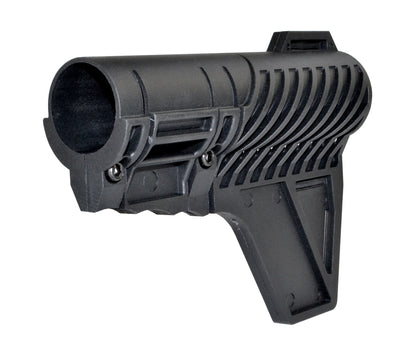 Presma Inc's Patented Fixed Stock with Clamp Lock and Fin for AR-15 Pistols