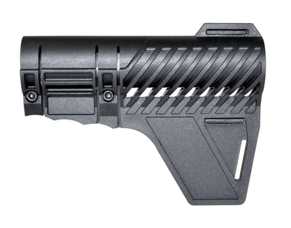 Presma Inc's Patented Fixed Stock with Clamp Lock and Fin for AR-15 Pistols
