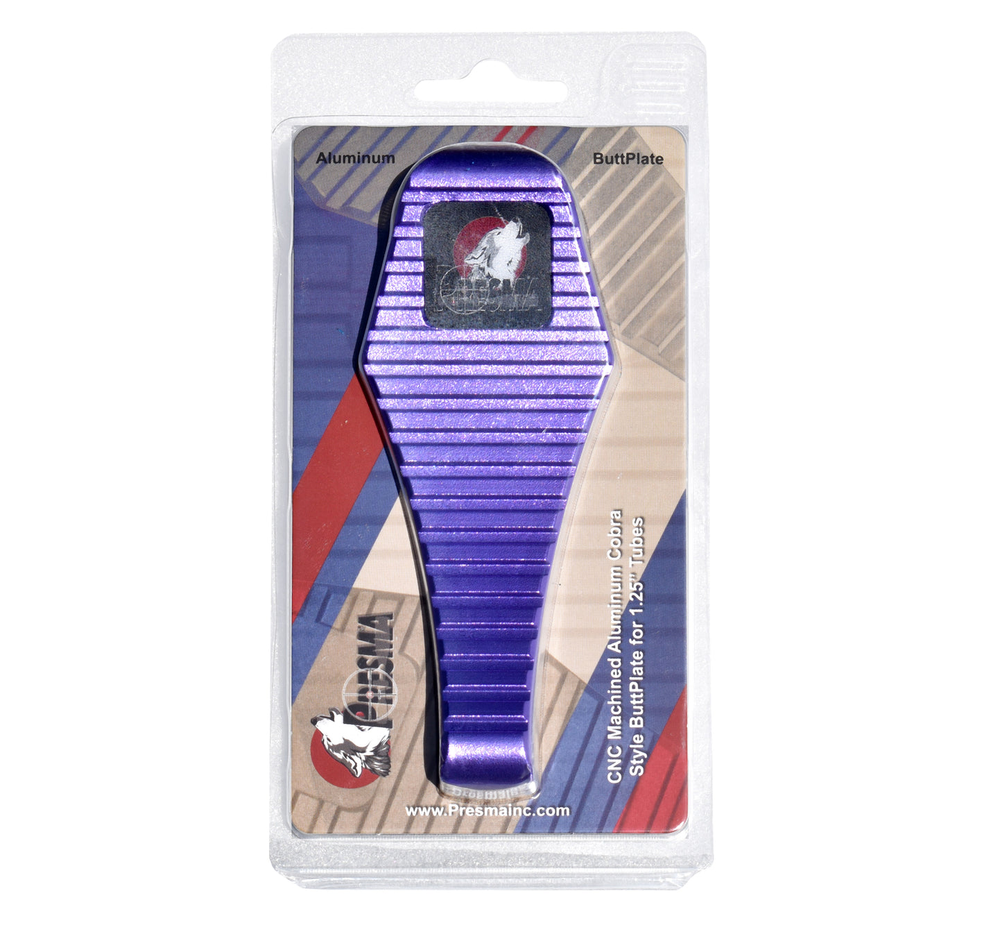 Presma Cobra Style ButtStock Shoulder Plate, Fit Pistol Style Straight Tubes, Purple