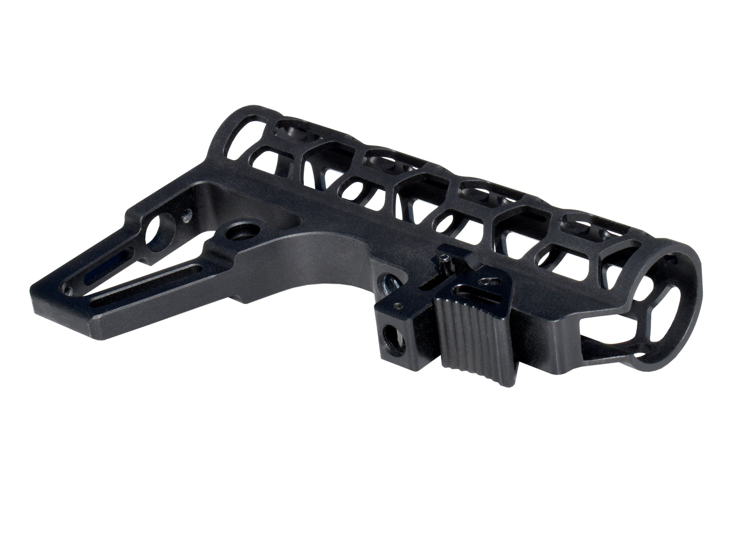 Presma Skeletonized AR Pistol Fixed Stock for 6 Position Mil Spec Tubes, Black.