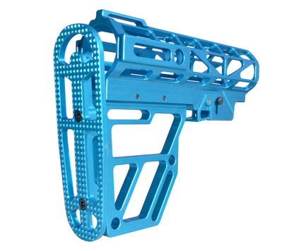 Presma Skeletonized AR Mil Spec Buttstock, Blue Anodized Aluminum