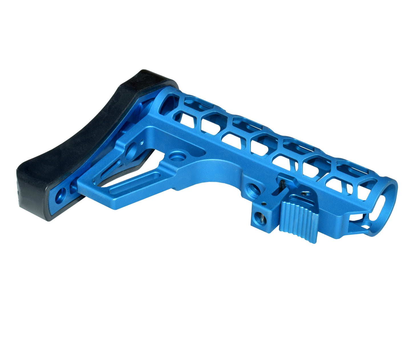 Presma Skeletonized AR Buttstock For 6 Position Mil Spec Tubes, Blue.