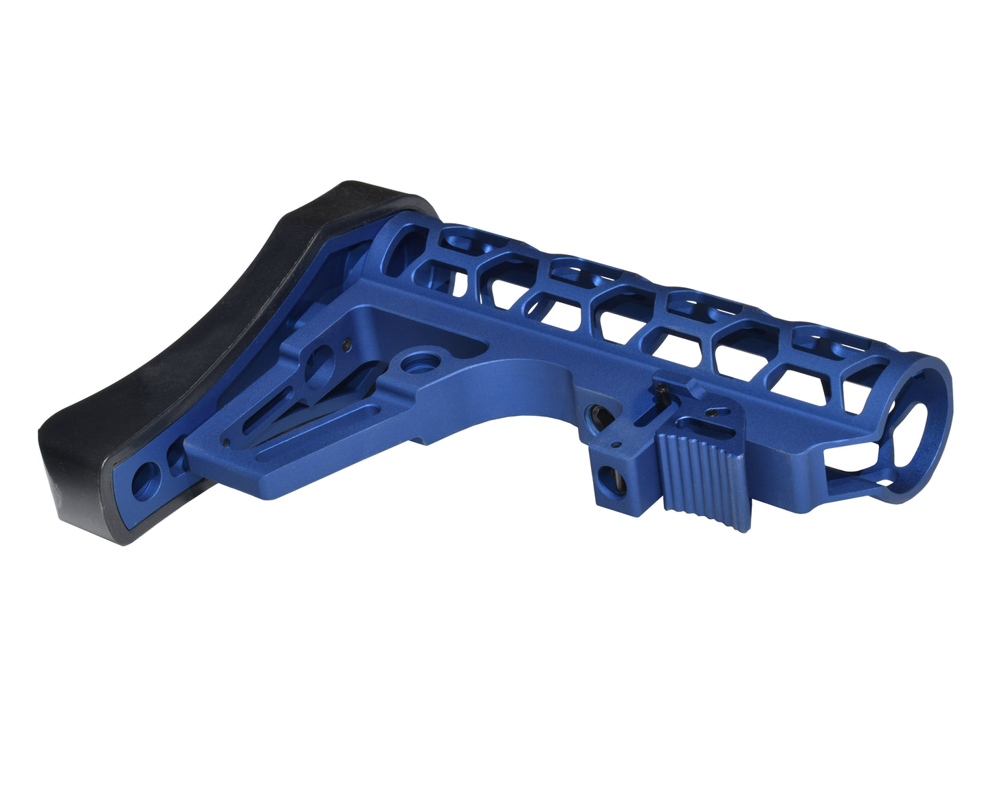 Presma Skeletonized AR Buttstock For 6 Position Mil Spec Tubes, Dark Blue.