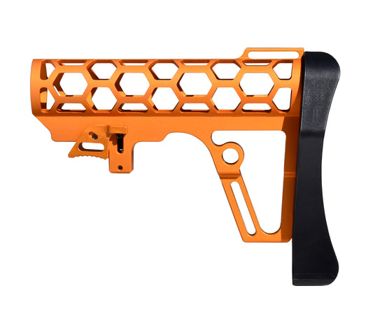 Presma Skeletonized AR Buttstock For 6 Position Mil Spec Tubes, Orange.