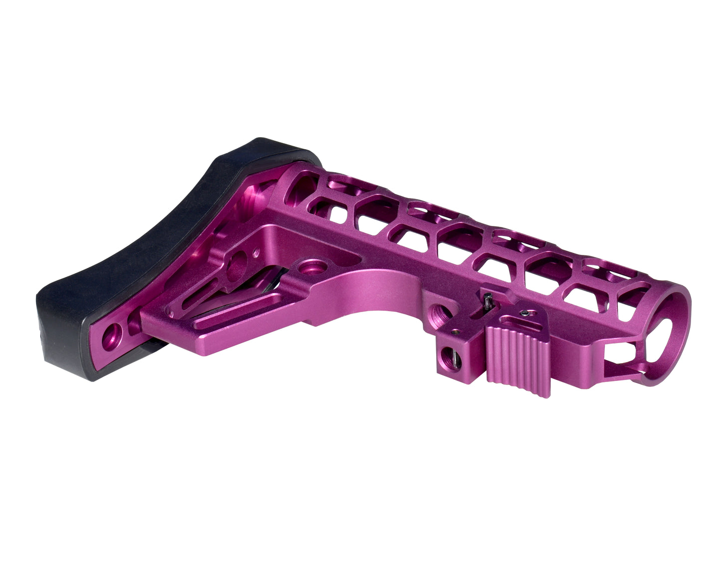 Presma Skeletonized AR Buttstock For 6 Position Mil Spec Tubes, Purple.