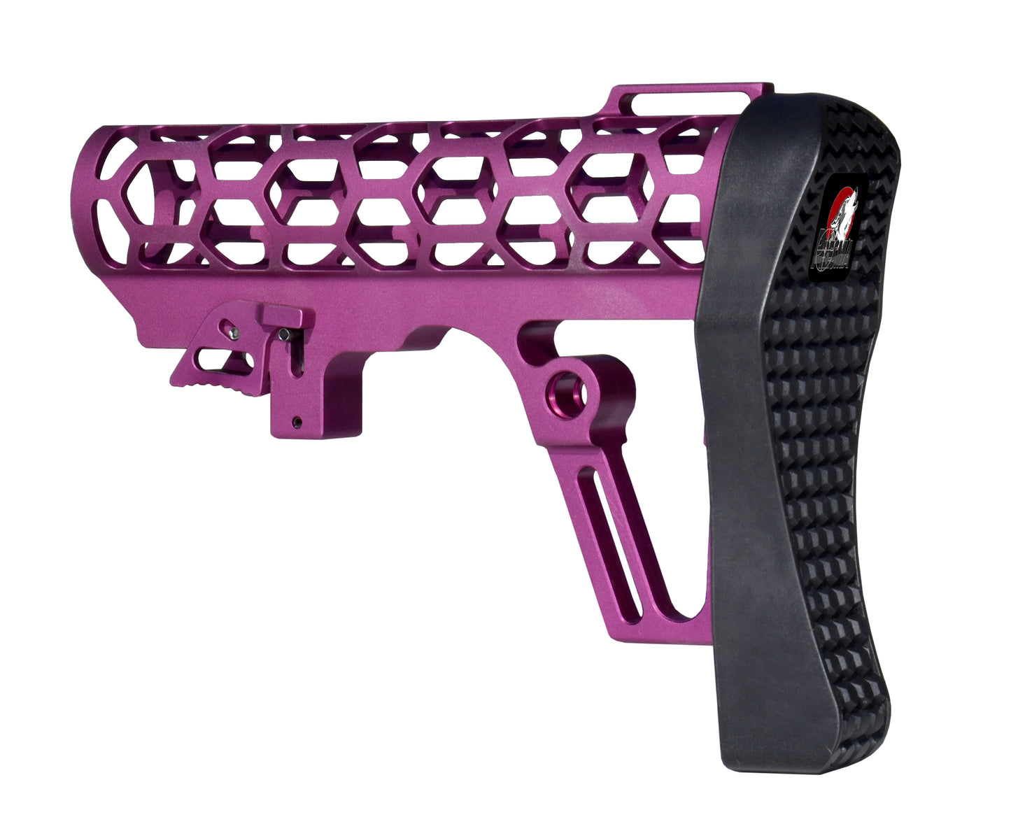 Presma Skeletonized AR Buttstock For 6 Position Mil Spec Tubes, Purple.