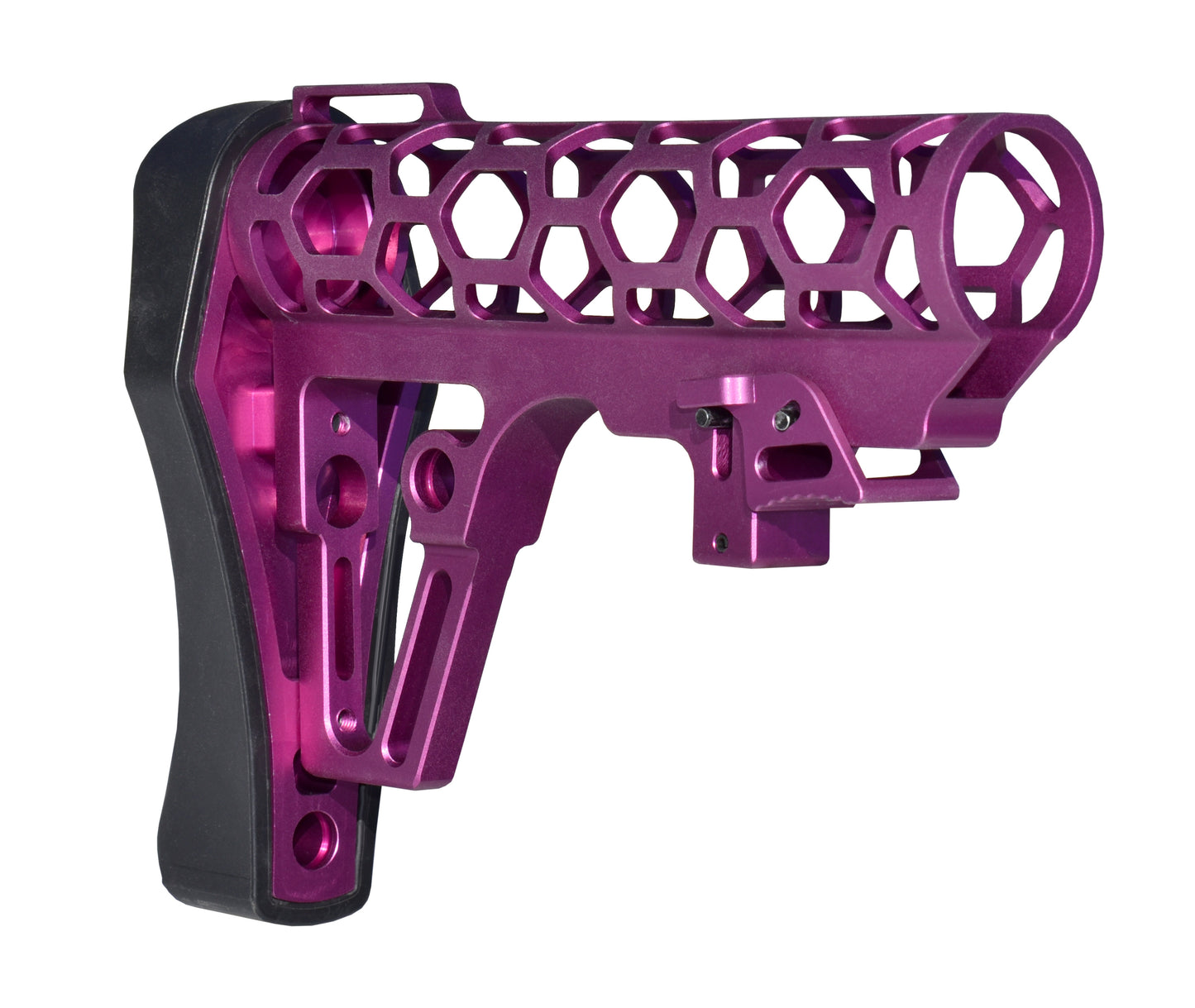 Presma Skeletonized AR Buttstock For 6 Position Mil Spec Tubes, Purple.