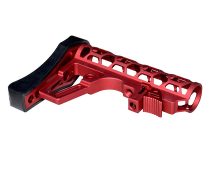 Presma Skeletonized AR Buttstock For 6 Position Mil Spec Tubes, Red.