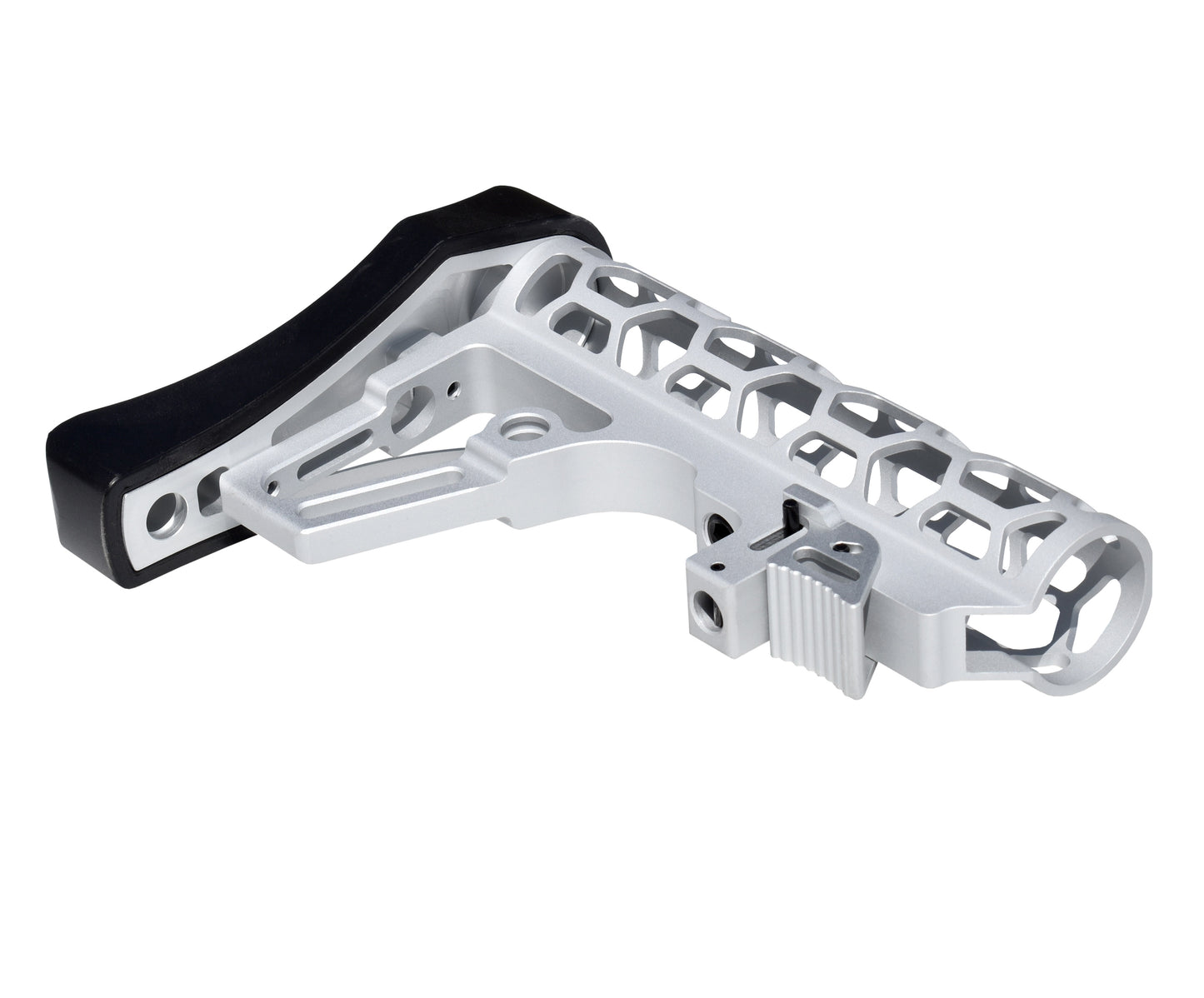 Presma Skeletonized AR Buttstock For 6 Position Mil Spec Tubes, Silver.