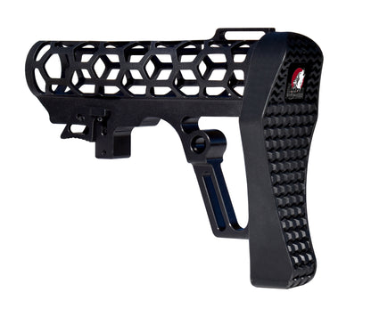 Presma Skeletonized AR Buttstock For 6 Position Mil Spec Tubes, Black.