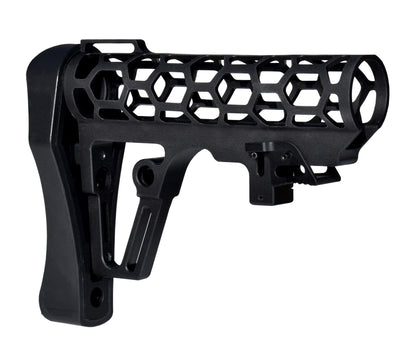 Presma Skeletonized AR Buttstock For 6 Position Mil Spec Tubes, Black.