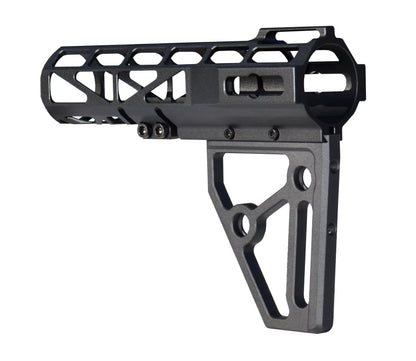 Presma Skeletonized Pistol Arm Brace, Black Anodized Aluminum