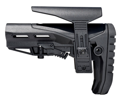 Enhanced Polymer Mil-Spec Buttstock, with Adjustable Cheek Rest and Rubber Pad