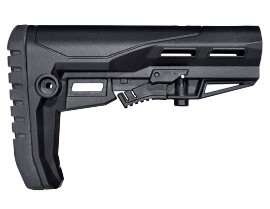 Enhanced Polymer Mil-Spec Buttstock with Thick Rubber Shoulder Pad