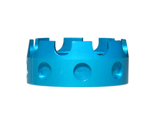 Enhanced Castle Nut for AR .223/5.56/.308 Buffer Tube Receiver End Plates, Blue