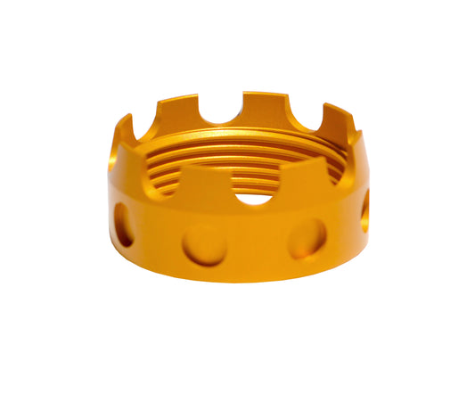 Enhanced Castle Nut for AR .223/5.56/.308 Buffer Tube Receiver End Plates, Gold