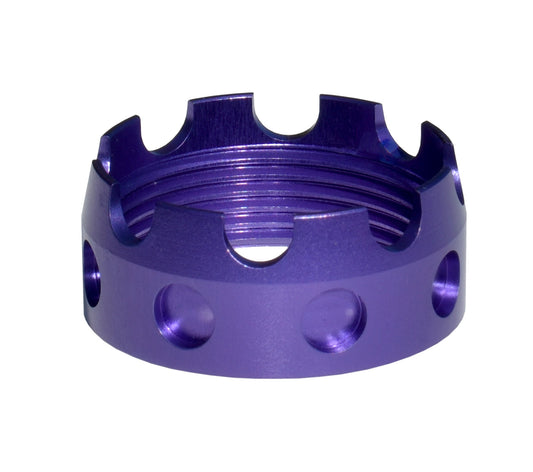 Enhanced Castle Nut for AR .223/5.56/.308 Buffer Tube Receiver End Plates, Purple
