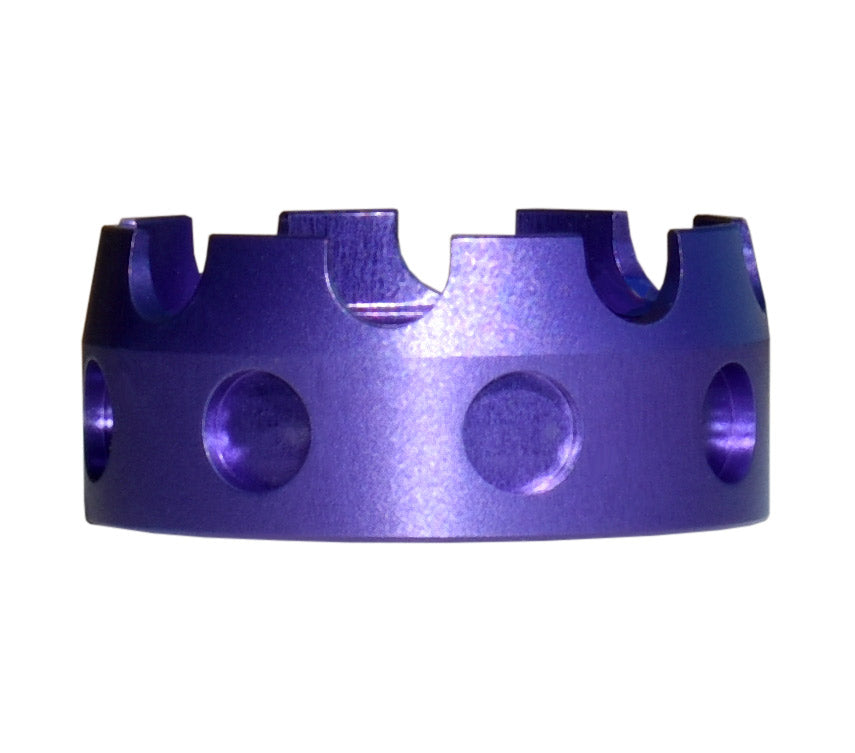 Enhanced Castle Nut for AR .223/5.56/.308 Buffer Tube Receiver End Plates, Purple