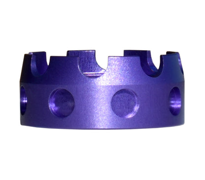 Enhanced Castle Nut for AR .223/5.56/.308 Buffer Tube Receiver End Plates, Purple