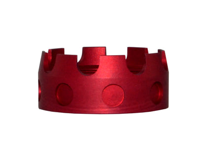Enhanced Castle Nut for AR .223/5.56/.308 Buffer Tube Receiver End Plates, Dark Red