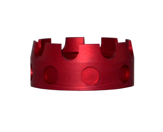 Enhanced Castle Nut for AR .223/5.56/.308 Buffer Tube Receiver End Plates, Dark Red