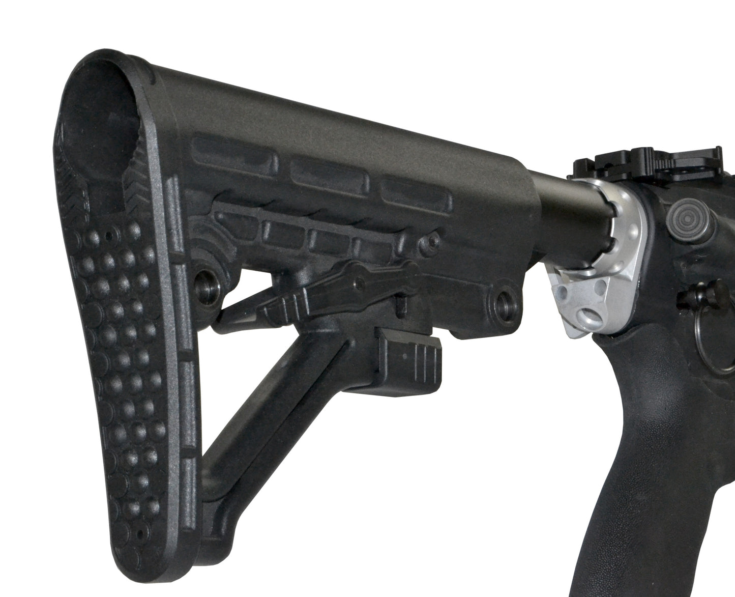 Enhanced Receiver End Plate with 1" Sling Adapter for AR .223/5.56/.308 Buffer Tubes, Silver