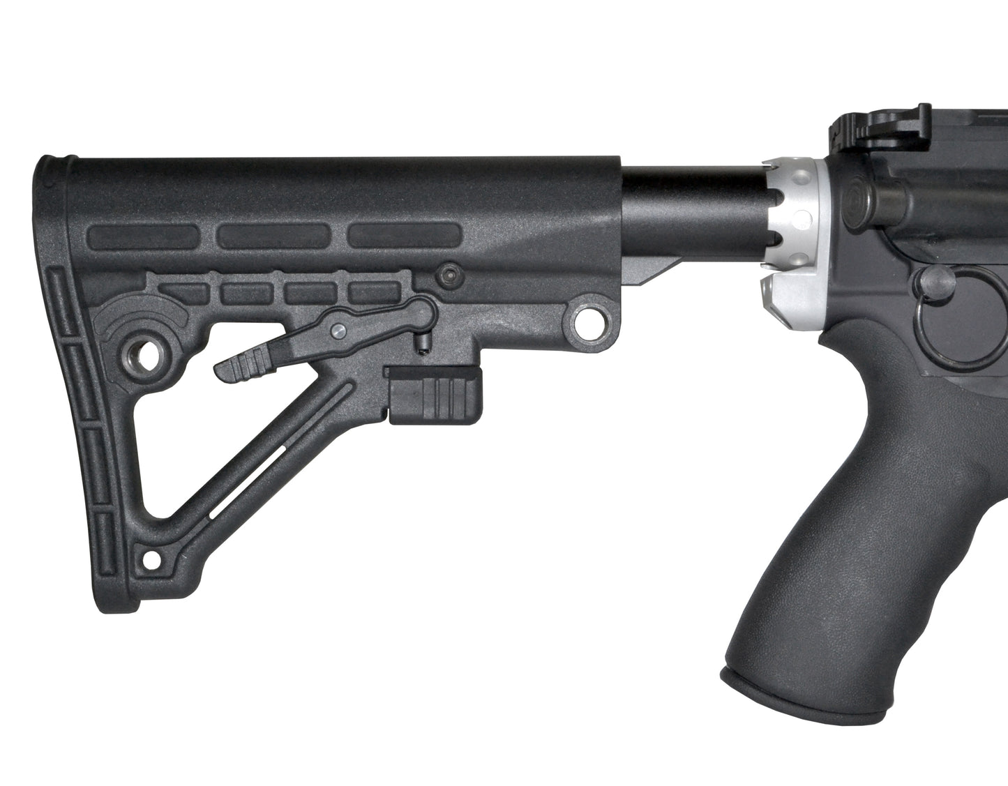 Enhanced Receiver End Plate with 1" Sling Adapter for AR .223/5.56/.308 Buffer Tubes, Silver