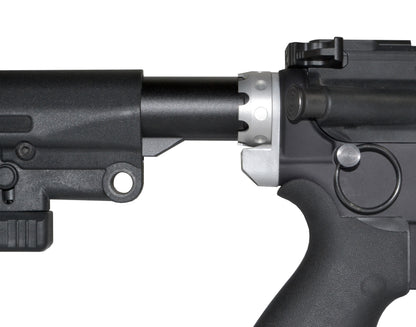 Enhanced Receiver End Plate with 1" Sling Adapter for AR .223/5.56/.308 Buffer Tubes, Silver