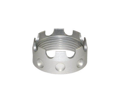Enhanced Castle Nut for AR .223/5.56/.308 Buffer Tube Receiver End Plates, Silver