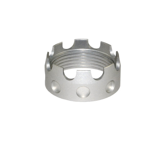 Enhanced Castle Nut for AR .223/5.56/.308 Buffer Tube Receiver End Plates, Silver