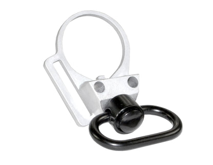Enhanced Receiver End Plate with 1" Sling Adapter for AR .223/5.56/.308 Buffer Tubes, Silver