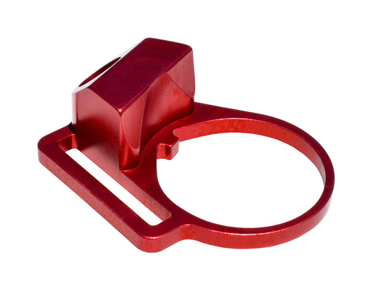 Enhanced Receiver End Plate with Right Hand 1" Sling Adapter for AR .223/5.56/.308 Buffer Tubes, Dark Red